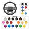 MEWANT Hand Stitch Car Steering Wheel Cover for Ford F-150 2021-2023 / F-150 Lightning 2022-2023