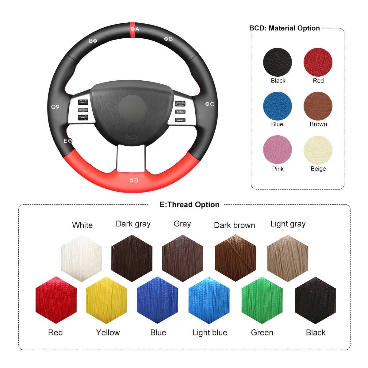 Car Steering Wheel Cover for Nissan Altima Maxima Murano Quest