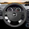 MEWANT Hand Stitch Car Steering Wheel Cover for Chevrolet Lova 2006-2010 / Chevrolet Aveo 2004-2011