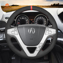 Load image into Gallery viewer, MEWANT Black Suede Car Steering Wheel Cover for Acura MDX 2007-2013
