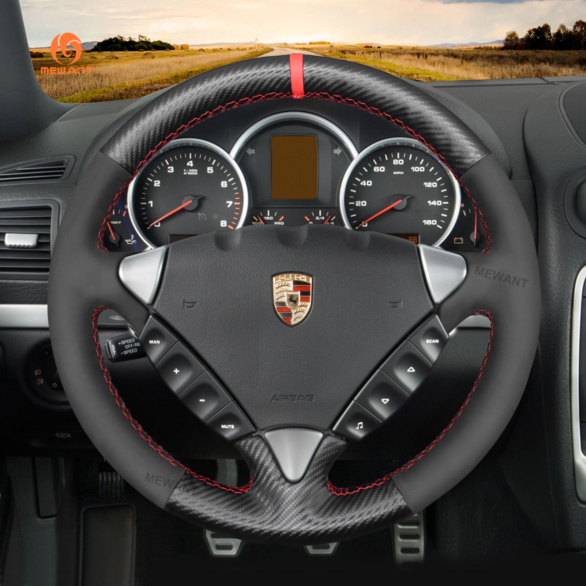 Car Steering Cover for Porsche Cayenne 2003-2010
