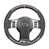 MEWANT Leather Suede Carbon Fiber Car Steering Wheel Cover for Infiniti FX FX45 2004-2008 / for Nissan 350Z 2002-2009