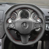 MEWANT Leather Suede Carbon Fiber Car Steering Wheel Cover for Mercedes Benz AMG C63 W204 C219 W212 R230 C197 R197