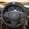 MEWANT DIY Car Steering Wheel Cover for BMW M Sport M3 E90 E91 E92 E93 / E87 E81 E82 E88 / X1 E84 / M3 E90 E92 E93