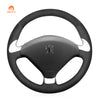 MEWANT Black Suede Car Steering Wheel Cover for Peugeot 307 CC 2004-2007