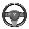 MEWANT Hand Stitch Leather Carbon Fiber Suede Alcantara Car Steering Wheel  for Tesla Model 3 2017-2020 / Model Y 2020-2021