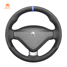 Load image into Gallery viewer, MEWANT DIY Suede Real Leather Car Steering Wheel Cover for Peugeot 207 CC 2012-2014

