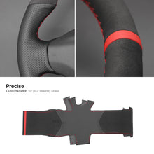 Load image into Gallery viewer, MEWANT DIY Suede Real Leather Car Steering Wheel Cover for Peugeot 207 CC 2012-2014
