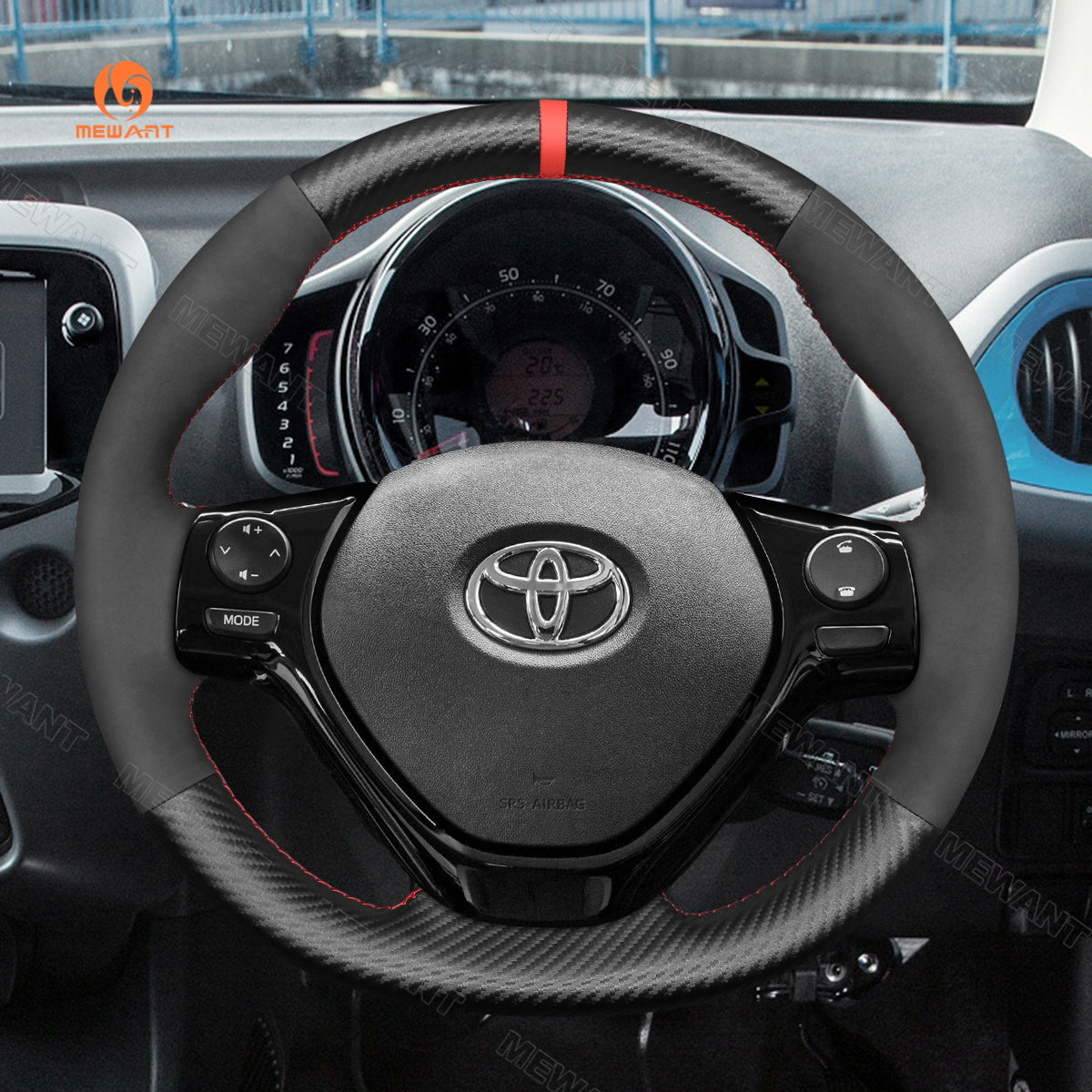 Car Steering Wheel Cover for Toyota Aygo 2 Peugeot 108 Citreon C1