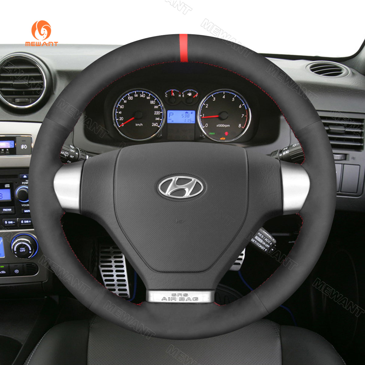 Car steering wheel cover for Hyundai Coupe 2007-2010 / S-Coupe 2009
