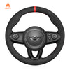 MEWANT DIY Leather Suede Car Steering Wheel Cover for Mini Clubman Convertible Countryman